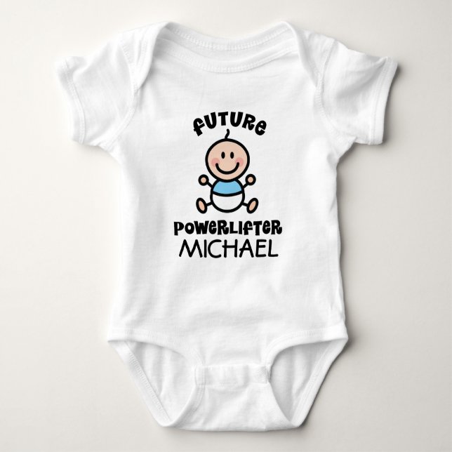 Futuro Powerlifter Personalizado Camisa De Bebê (Frente)