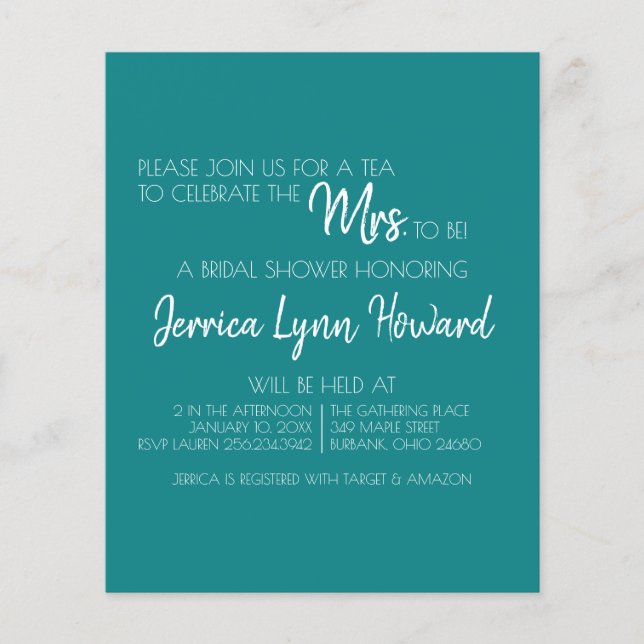 Futuro Sr. & Sra. Chá de panela Flyer (Frente)