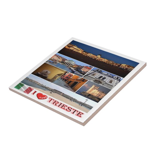 FVG014 TRIESTE I Love, Mosaico, Itália, (Lateral)