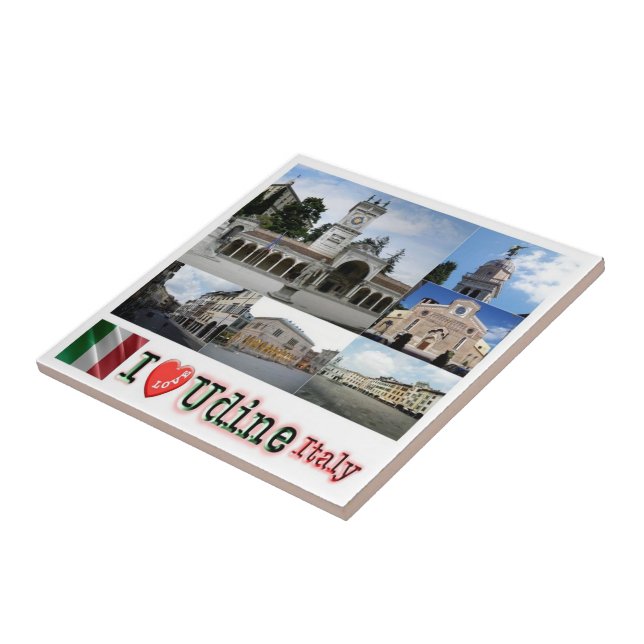 FVG021 UDINE, I Love, Mosaic, Itália, (Lateral)