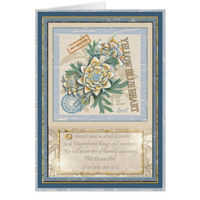 G Criação — Cartão de aniversário de flores amarel (Frente)