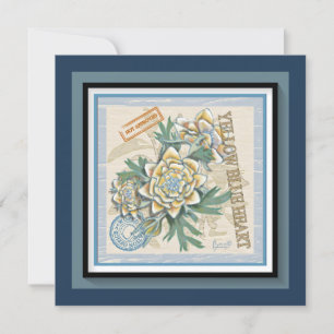 G Criação Cartão de vazio de flor amarela para o I