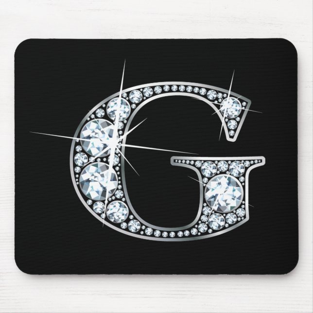 "G" Diamond Bling Mousepad (Frente)