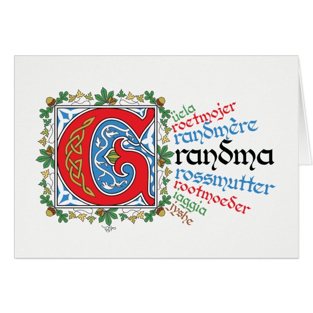 G é para o cartão da vovó (Frente horizontal)