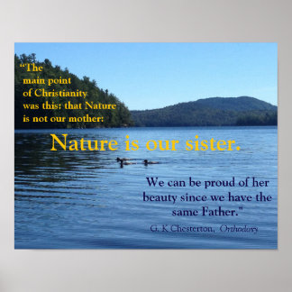 G. K. Chesterton fala sobre a natureza - poster