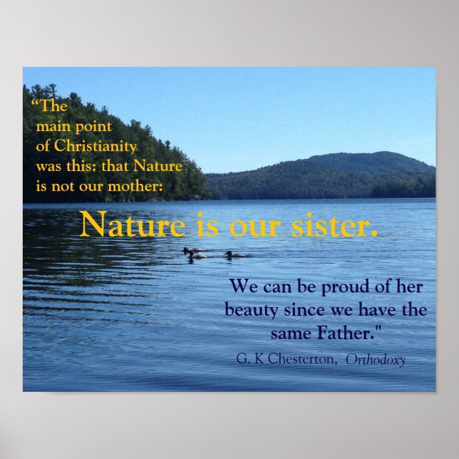 G. K. Chesterton fala sobre a natureza - poster (Frente)