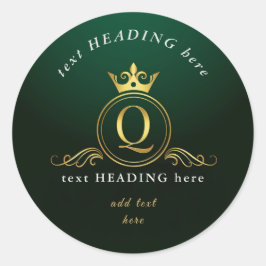 G - Letra Monograma - Adesivo Redondo