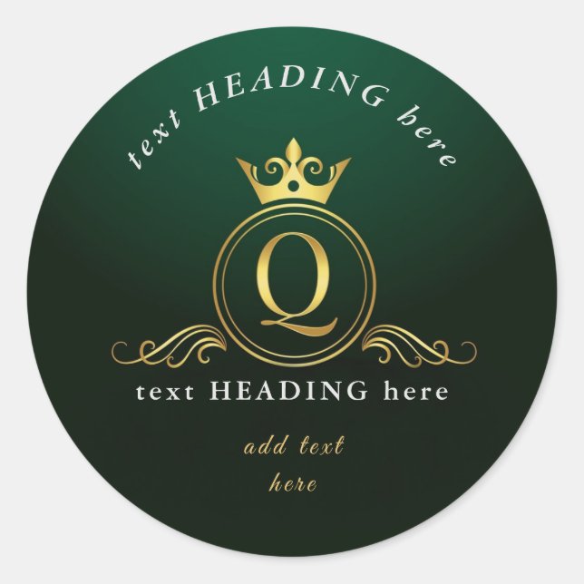 G - Letra Monograma - Adesivo Redondo (Frente)