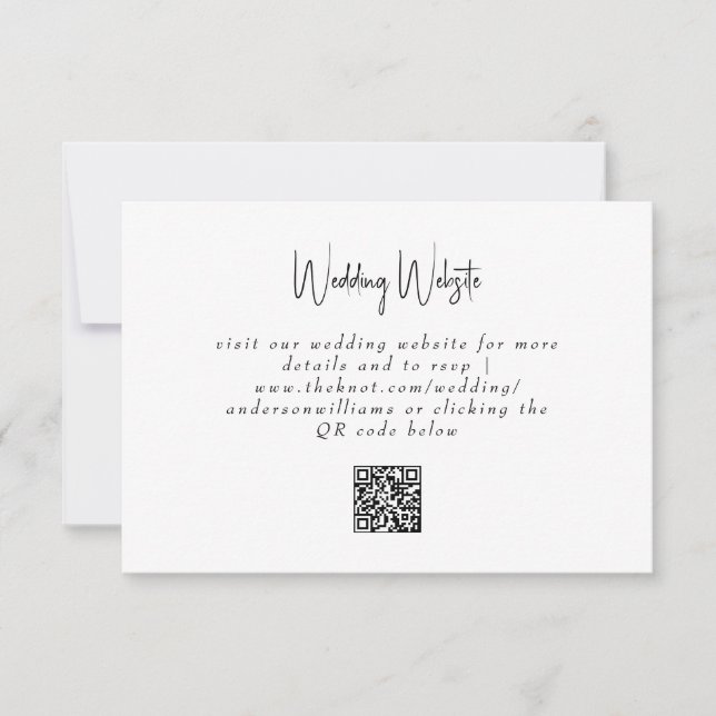 Gabinete de Código QR de Casamento Simples Moderno (Frente)