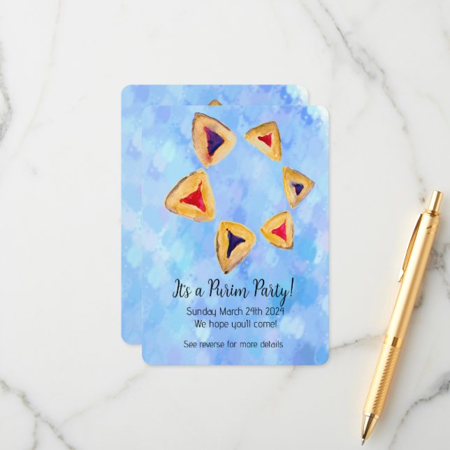Gabinete de Convite de festas de Purim em Star Ham (Frente/Verso In Situ)