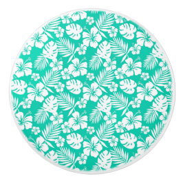 Gabinete de Flores Tropicais - Botões de Gaveta