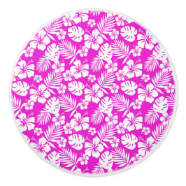 Gabinete de Flores Tropicais - Botões de Gaveta