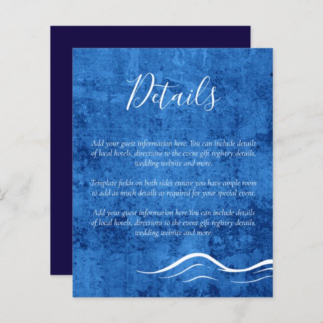 Gabinete de Hotéis Detalhes do Casamento Tropical  (Frente/Verso)