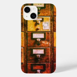 Gabinete de madeira do catálogo de bibliotecas de