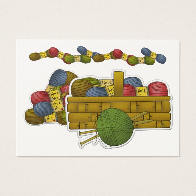 Gabinete de presente de tricô/Cartão de carrinho (Frente)