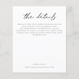 Gabinete de Script Informal de Detalhes de Casamen