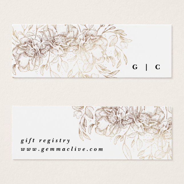 Gabinete do Registro de Presente Botânico Elegante