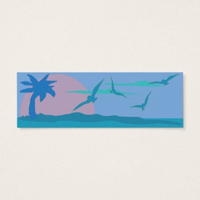 Gabinete do Site de Tema de Paraíso no Oceano Azul (Verso)