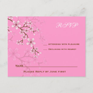 Gabriella Pink Blossoms Bat Mitzvah RSVP