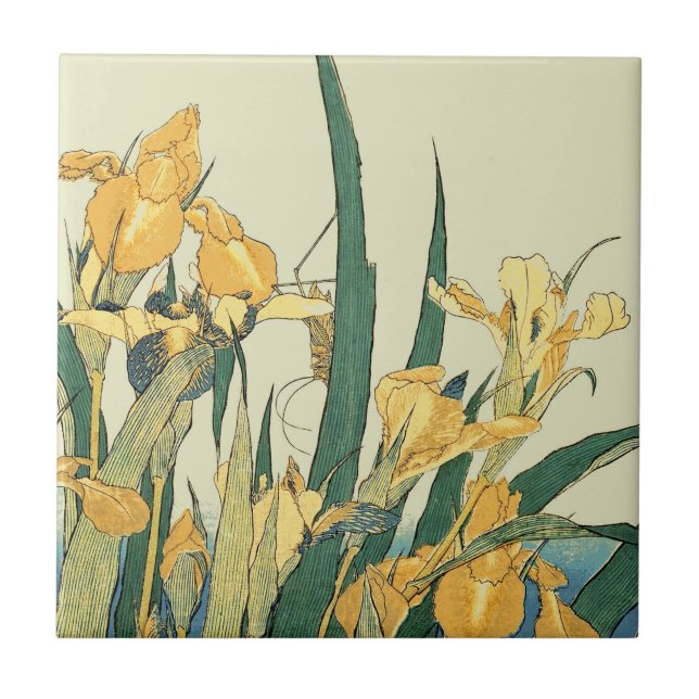 Gafanhoto Hokusai e íris Japão (Frente)