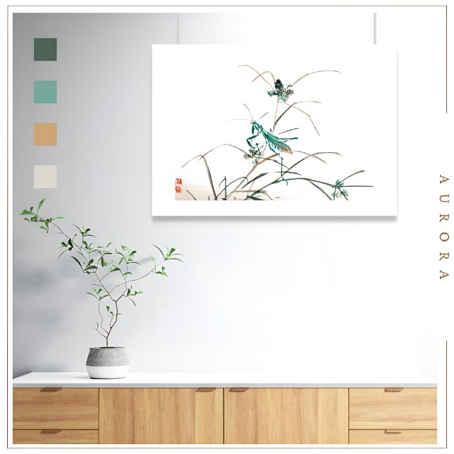 Gafanhoto por Kōno Bairei (1844-1895) - Poster (Criador carregado)