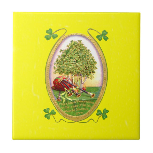 Gaita de Fole Shamrock Dourado Verde (Frente)