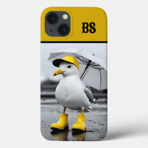 Gaivota Engraçada em Botas de Chuva – Humor de Pra