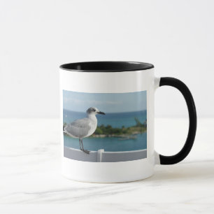Gaivota na caneca do paraíso