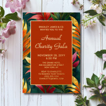 Gala de Evento de Caridade Floral Botânica Moderna