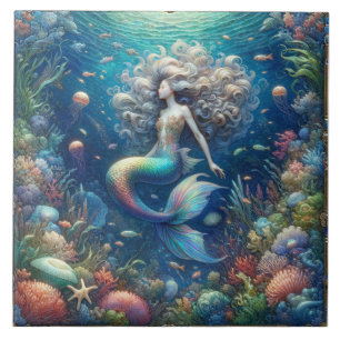 Gala Oceânico da Sereia - Azulejo Vibrante Subaquá
