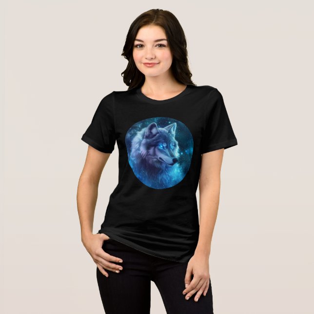 Galactic Blue-Eyed Wolf Art Print (Frente Completa)