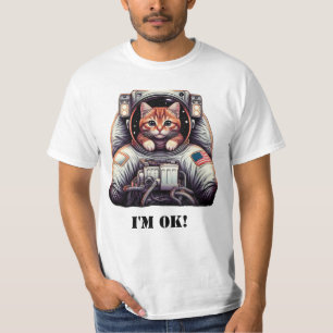 Galáctica Meowventure: Astronauta Engraçado Camisa