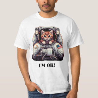 Galáctica Meowventure: Astronauta Engraçado Camisa