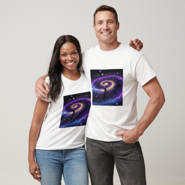 Galáctico Wanderer - Camisa T do Astronauta Cósmic (Unissex)