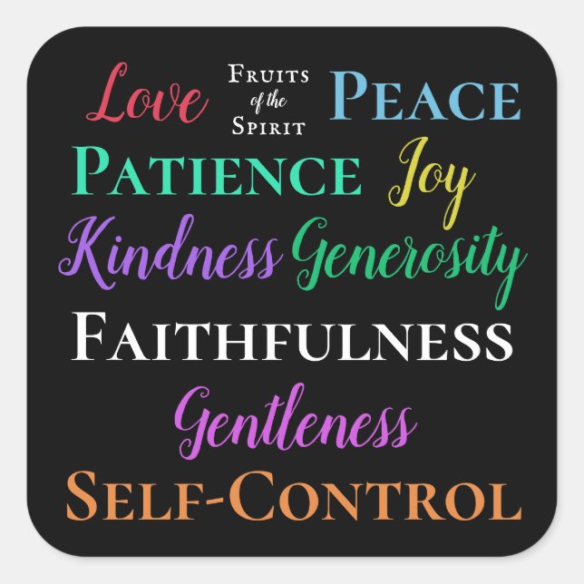 Galatianos 5:22-23 Adesivos (Frente)