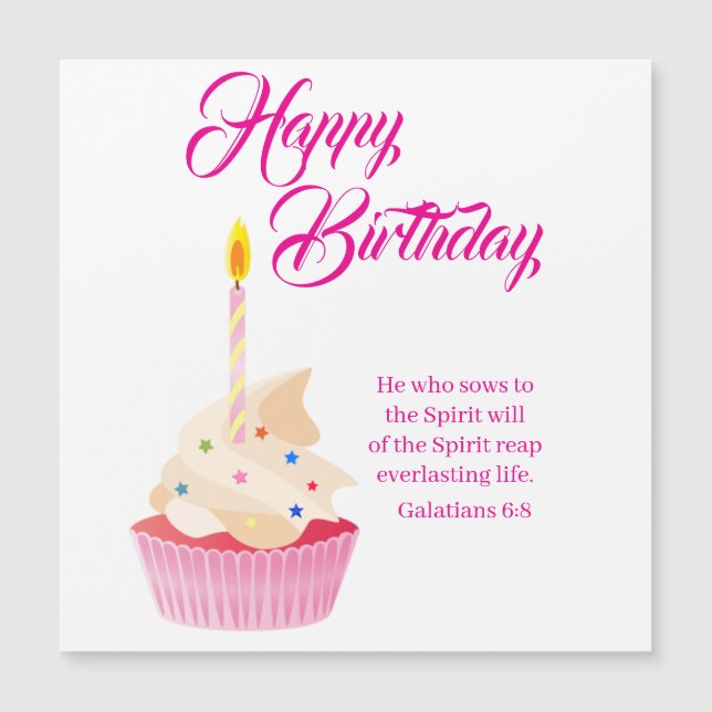 Galatians 6:8 Christian Birthday Wishes (Frente)