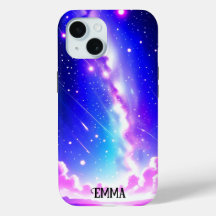 Galáxia Azul Celestial e Rosa Personalizada