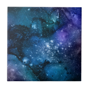 Galáxia Azul Céu Estrelado Espaço Cósmico Nebulosa