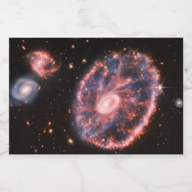 Galáxia CartWheel, Telescópio Espacial James Webb (Rótulo Único)