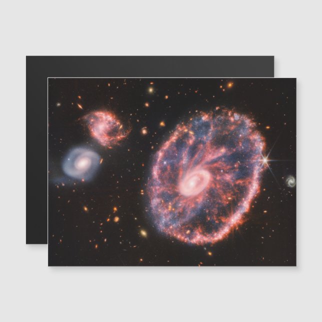 Galáxia CartWheel, Telescópio Espacial James Webb (Frente/Verso)