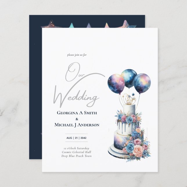 Galáxia Celestial Cósmica Marinho de Noite Estrela (Frente/Verso)