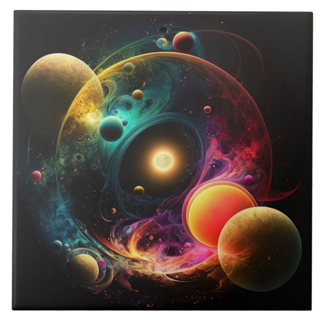 Galáxia de Aquarela Fractal (Frente)