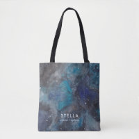 Galáxia de Espaço Nome Personalizado Stars Tote Ba