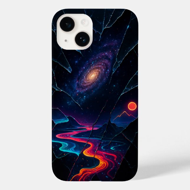 Galáxia de Vidro Quebrada capas de iphone de Illus (Verso)
