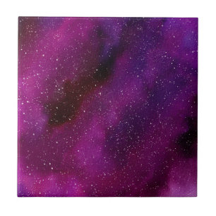 Galáxias de Aquarela rosa púrpura