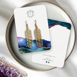 Galáxias Elegante Stars Logotipo de Borda Dourada 