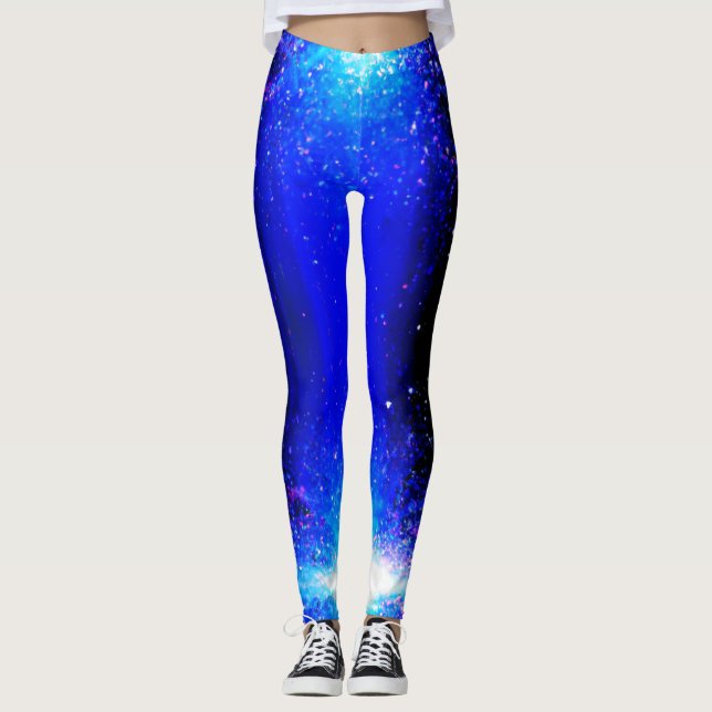 Galáxias Estrelas Leggings (Frente)