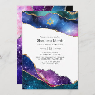 Galaxy Agate Bat Mitzvah Convite