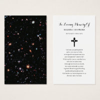 Galaxy Cosmo Simpatia Funeral Oração Cartão