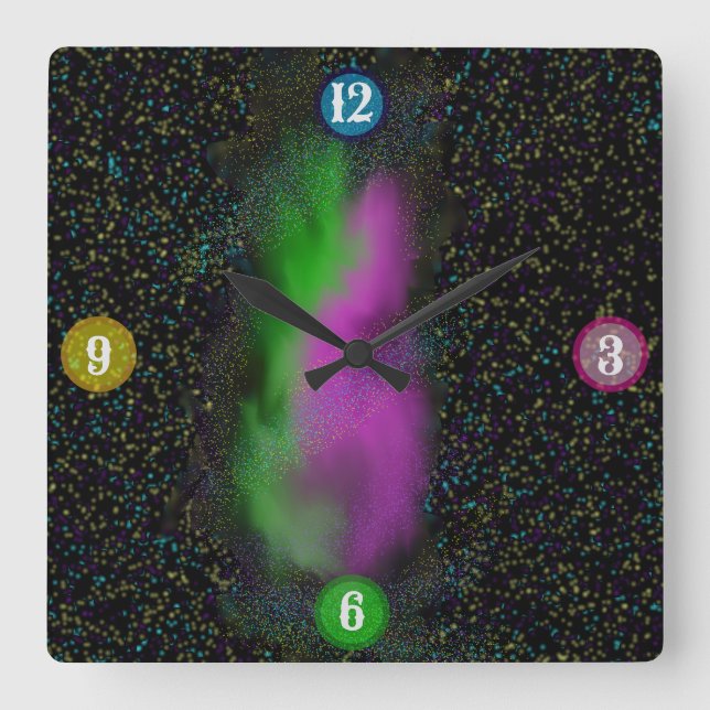 Galaxy Glow – Relógio de Parede Cósmico (Frente)